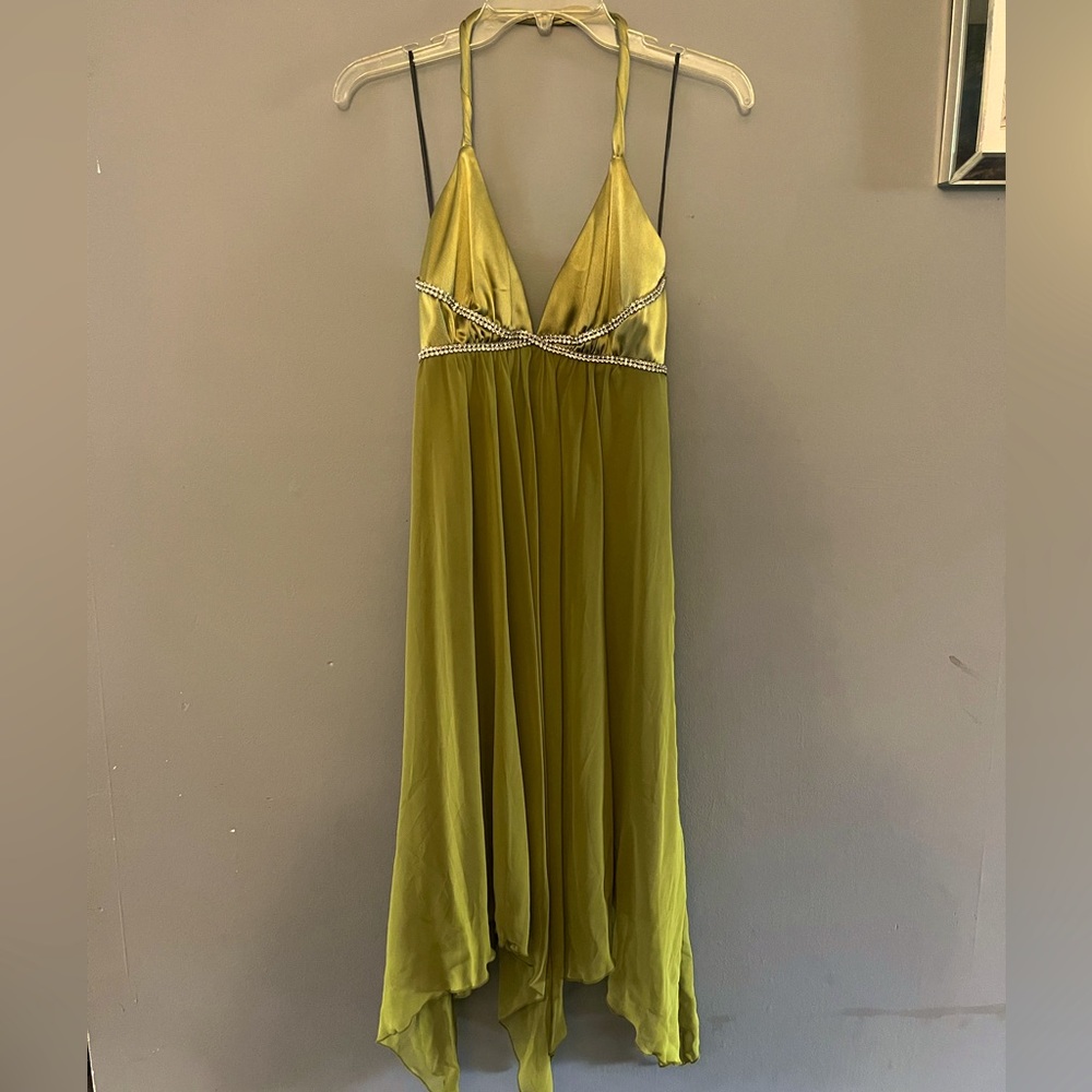Allen Schwartz timeless olive green dress sz.6 vintage